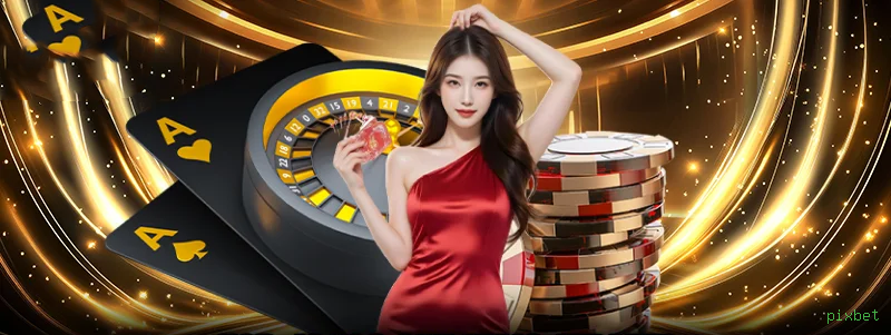 Imagem promocional do cassino online da pixbet mostrando jogos ao vivo